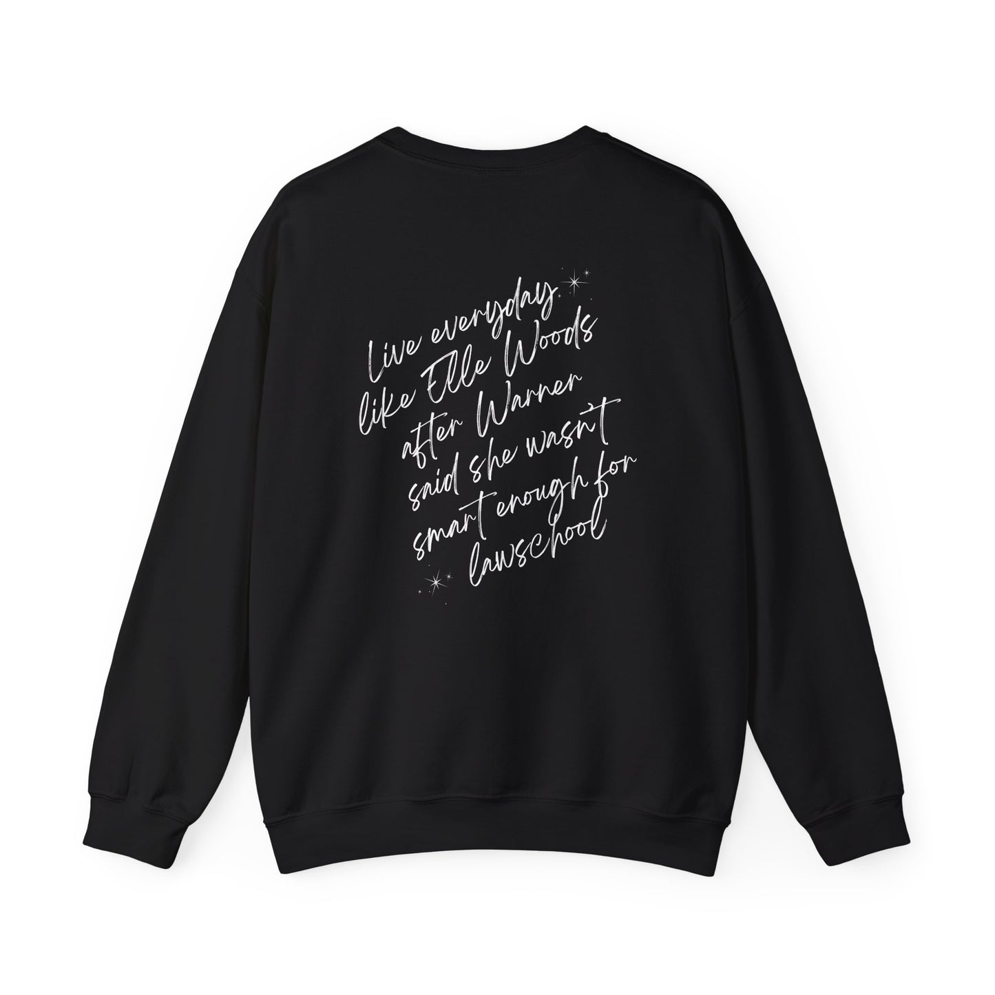 Live Like Elle Woods Unisex Heavy Blend™ Crewneck Sweatshirt - Inspirational Sweatshirt for Law Students