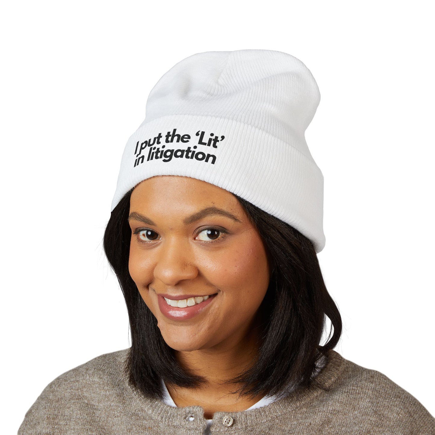 I Put the Lit in Litigation - Embroidered Beanie