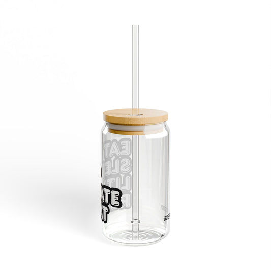 Sipper Glass - Eat Sleep Litigate Repeat