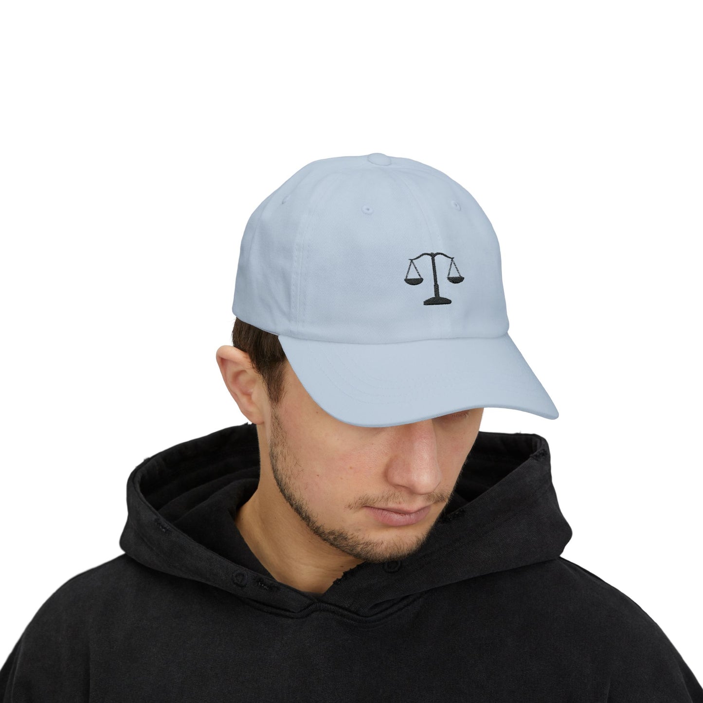 Classic Dad Cap with Scales of Justice Design