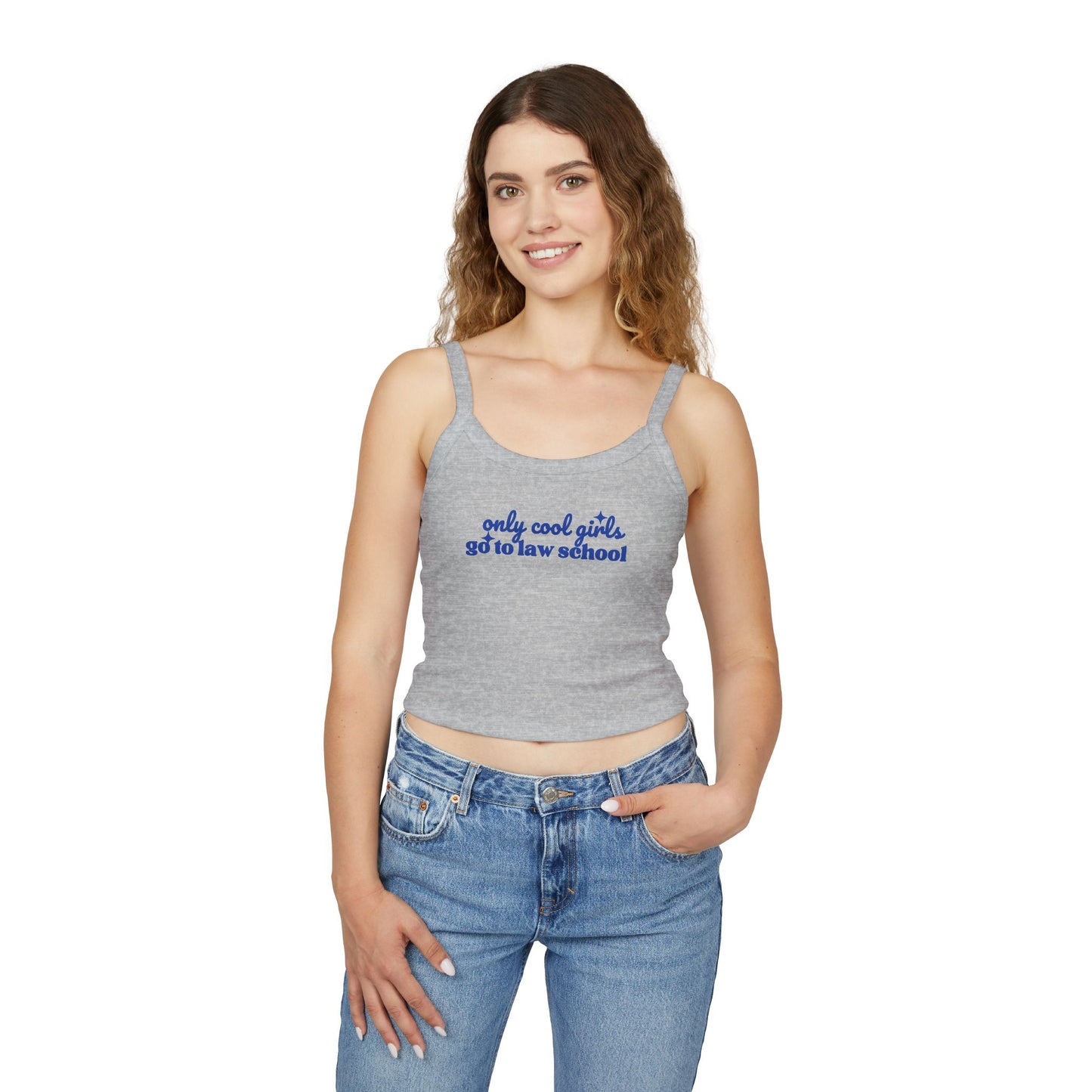 Only Cool Girls Go to Law School-Spaghetti Tank Top