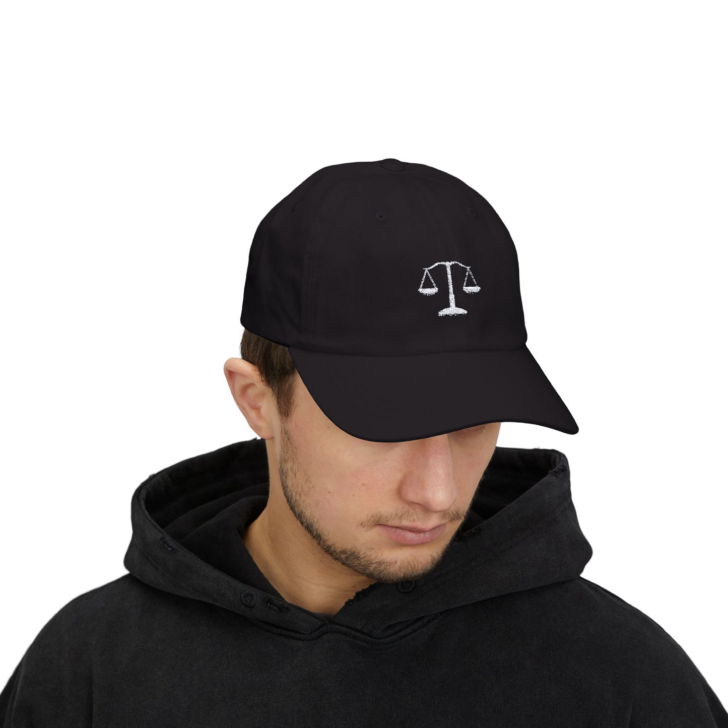 Classic Dad Cap | Embroidered Scale Design | Perfect Gift for Law Students and Lawyers