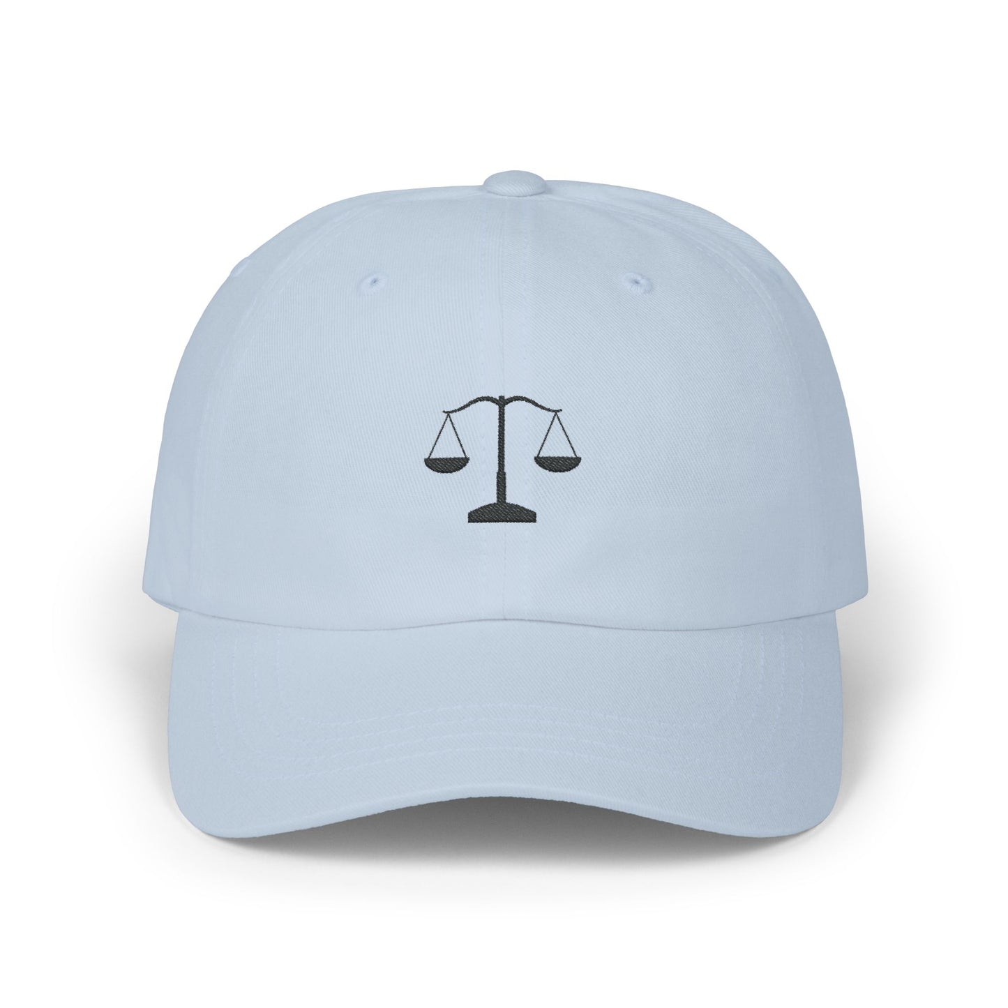 Classic Dad Cap with Scales of Justice Design