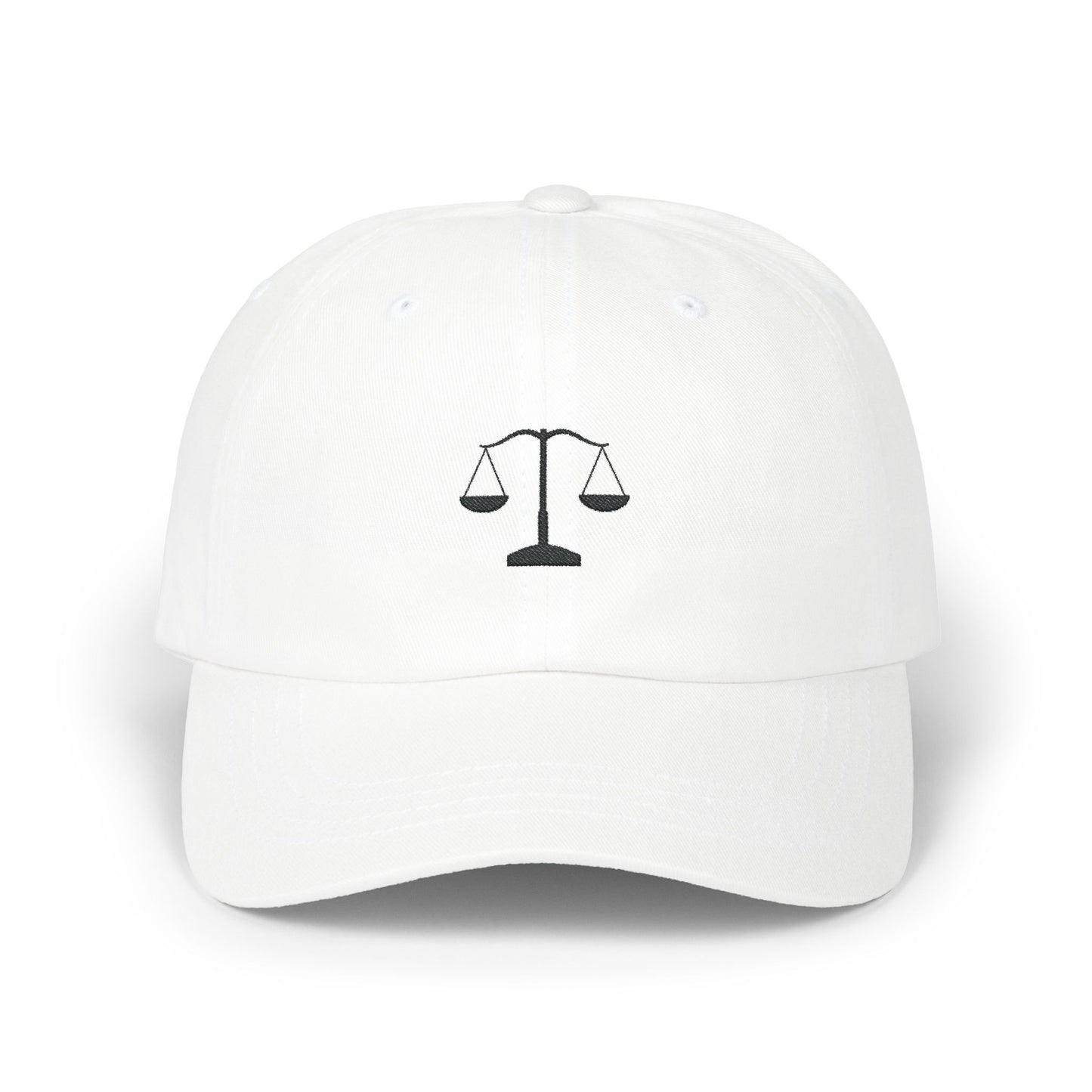 Classic Dad Cap with Scales of Justice Design
