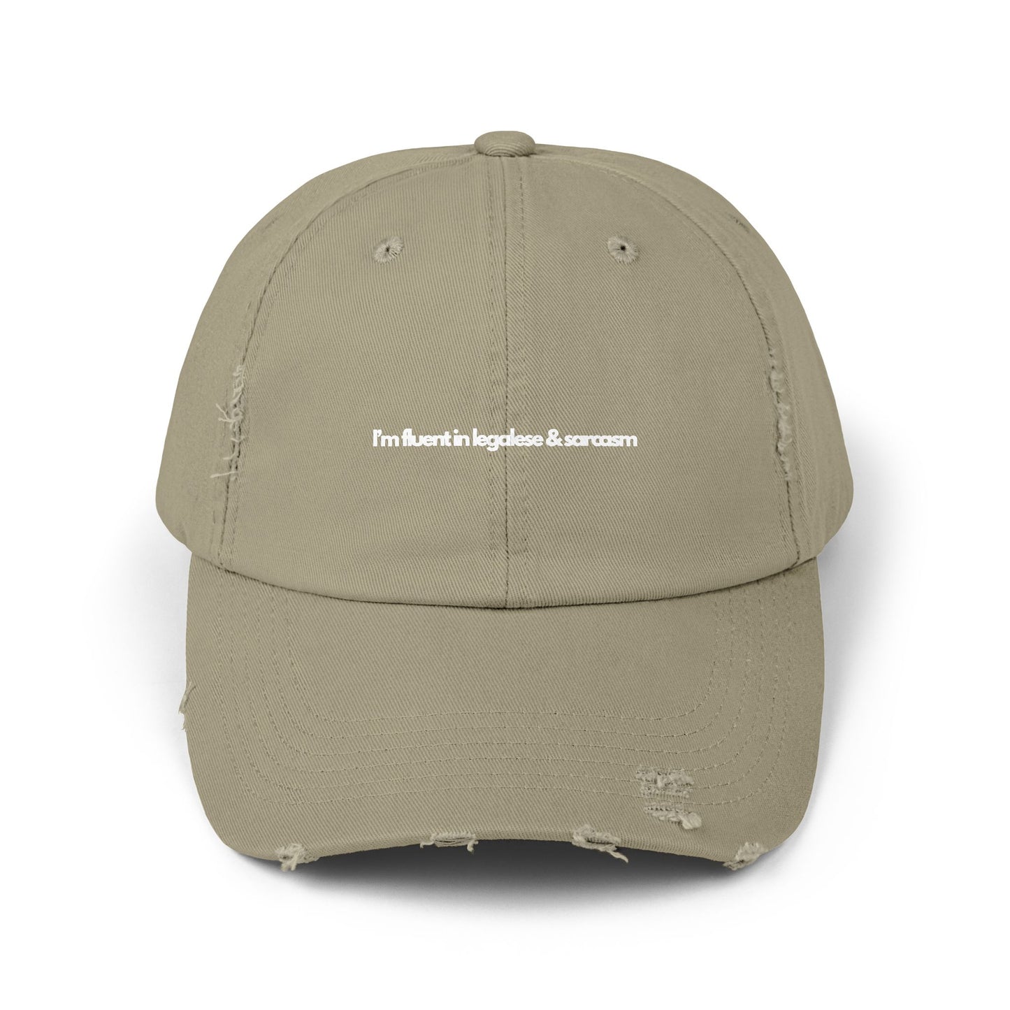 I'm Fluent In Legalese and Sarcasm - Unisex Distressed Cap