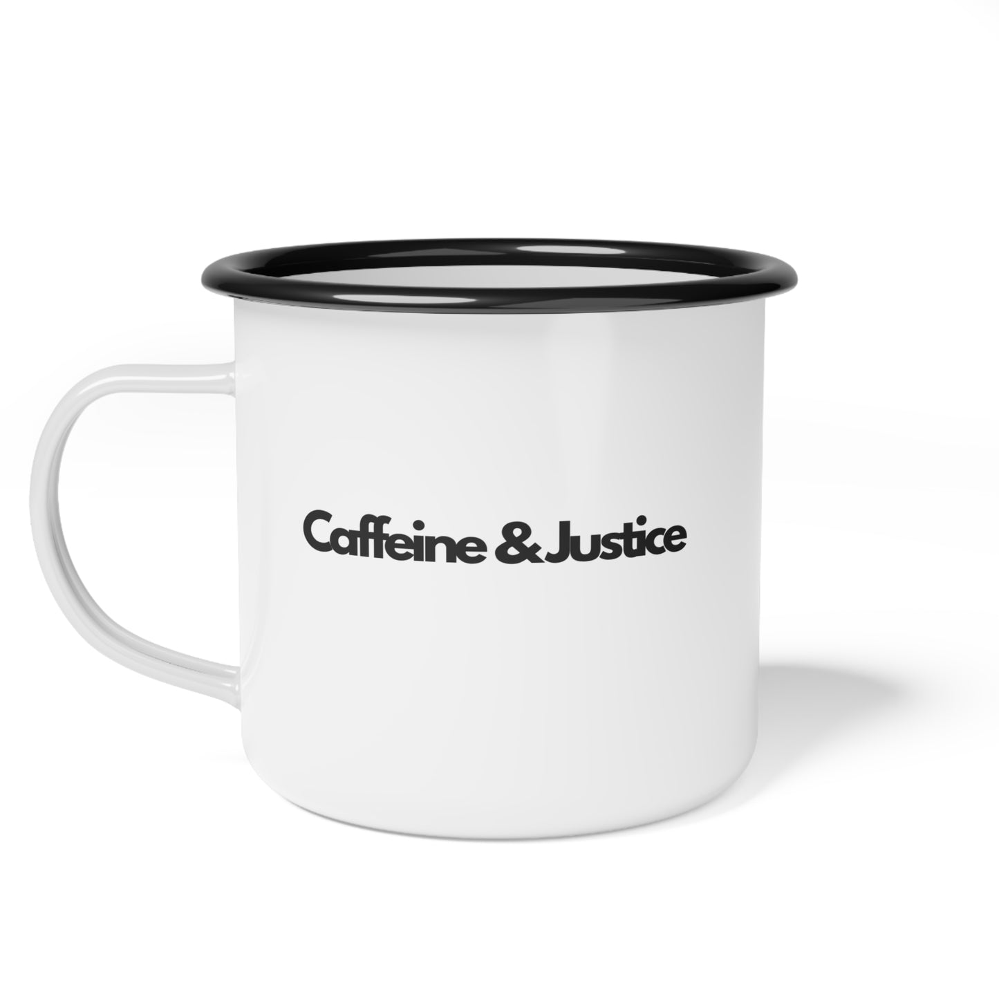 Caffeine & Justice - Enamel Camp Cup