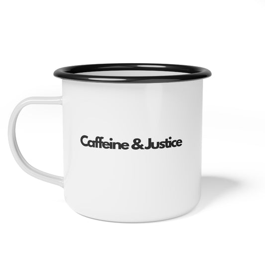Caffeine & Justice - Enamel Camp Cup
