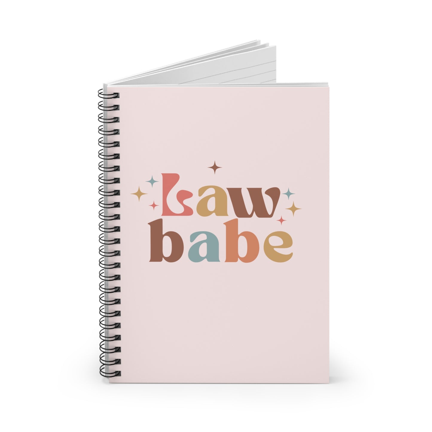 Cute 'Law Babe' Ruled Spiral Notebook for Law Students